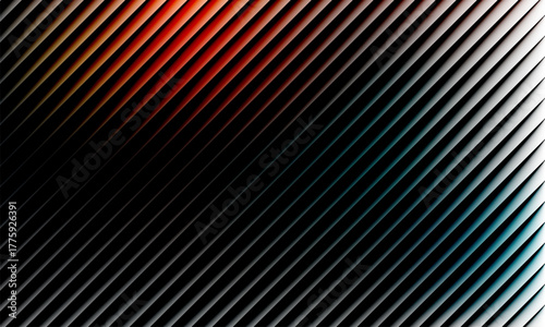 Abstract glass texture background with red blue dark color combination symmetry by using right angle stripes vector illustration represent a moody background