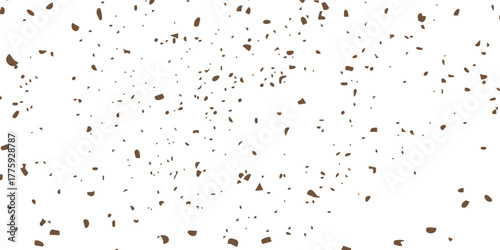 Versatile Vector Background Floating Crumbs Pattern. Light, airy crumbs gently drifting upwards on a crisp white canvas. This clean, editable design is perfect for food packaging, web banners, or che