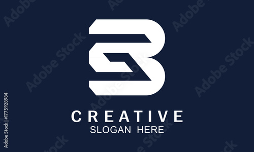 GB negative space logo graphic