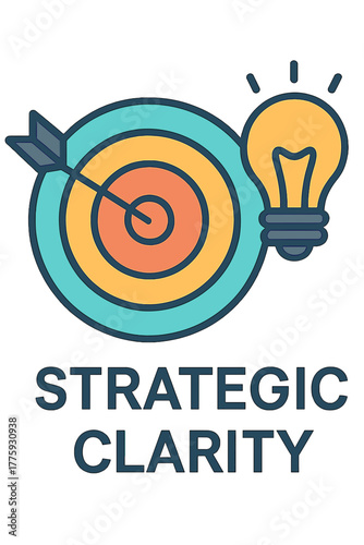 Target with light bulb symbolizing strategic clarity and focus strategic clarity diagram