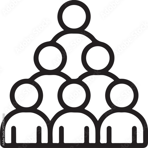 Abstract icon representing a group of people