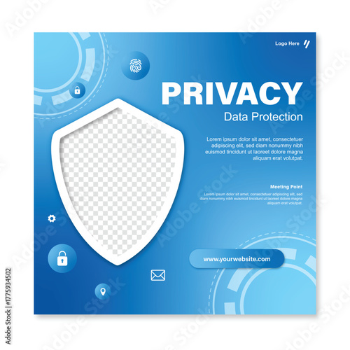 Privacy and Data Protection social media post template