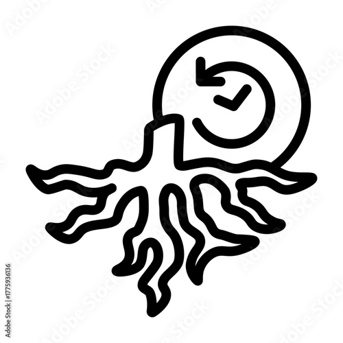 Historical Roots Vector Line Icon Design
