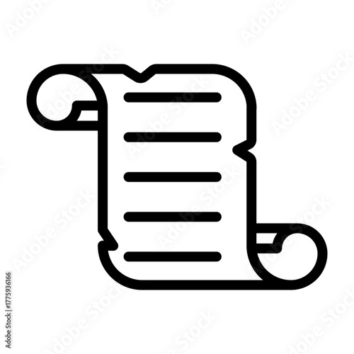 Heritage Document Vector Line Icon Design