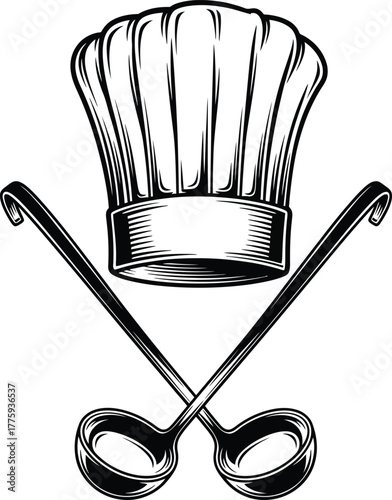 vector illustration of a chef hat