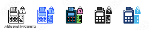 Point Of Sale Icon Collection With Multiple Styles