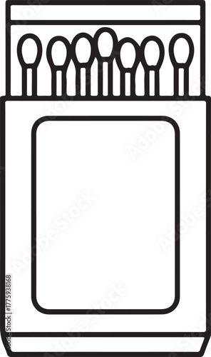 Open matchbox with multiple matches inside