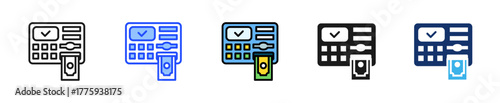 Atm Withdrawal Icon Collection With Multiple Styles