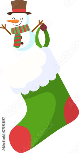 Snowman in Christmas Stocking