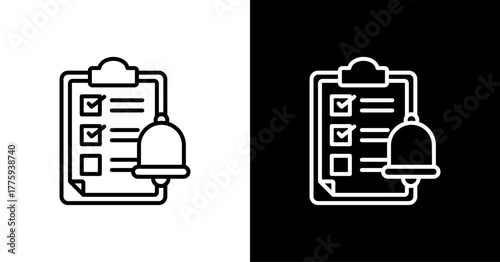 Notification  White Icon Set Design