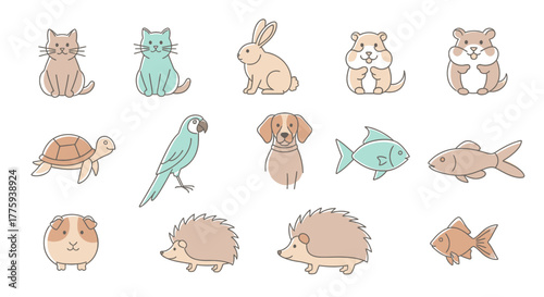 set of animals icons