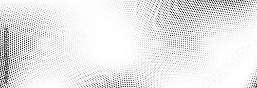 Concentric dotted noise gradient texture. Radial halftone grain background. Cartoon pop art backdrop for poster, banner, cover, print. Grunge fading overlay wallpaper. Vector comic grid pattern