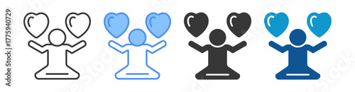 Compassion Icon Set Multiple Style Collection