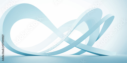 Abstract blue vector background design with flowing wave lines and soft light technology pattern