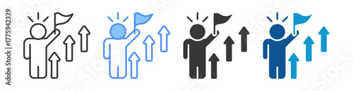 Achievement Icon Set Multiple Style Collection