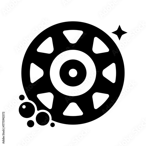 Cleaning service icon for dishwashing and washing machine representing hygiene and sanitation process icon