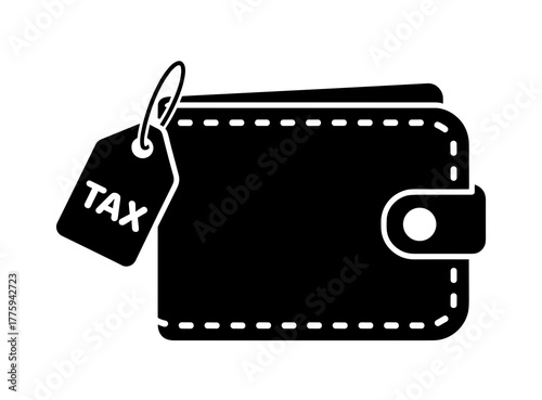 Tax wallet financial accounting business money income payment investment expense budget savings revenue icon