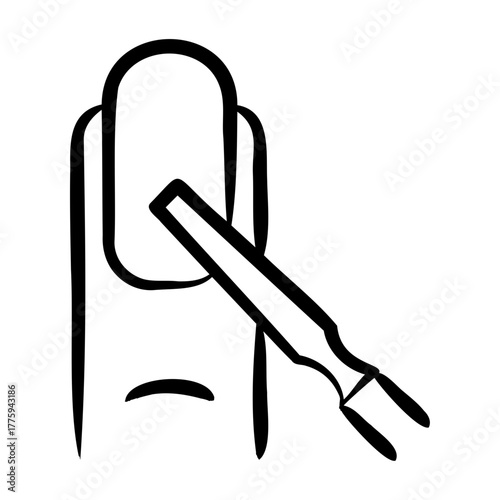 Nail Care Icon - Handdrawn