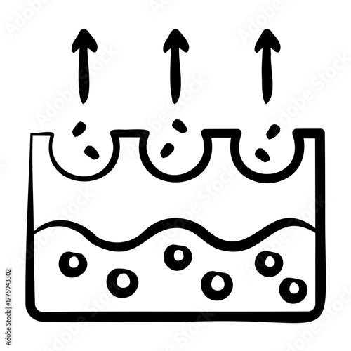 Exfoliation Icon - Handdrawn