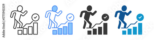 Self Actualization Icon Set Multiple Style Collection