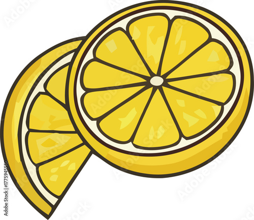 slice of lemon on white background