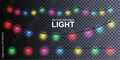 Festive Christmas & New Year Decoration Kit  A versatile vector collection of holiday elements: twinkling lights, ornate baubles, evergreen branches, and sparkling decor. 