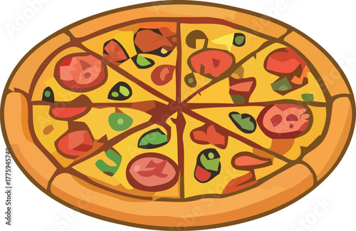 pizza isolated on white background