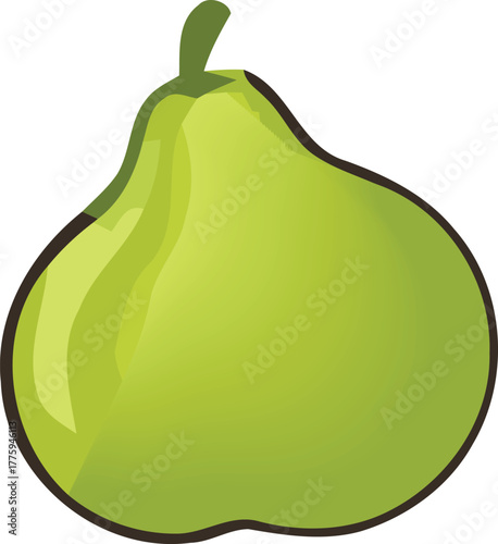 pear isolated on white background