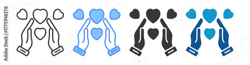 Gratitude Icon Set Multiple Style Collection