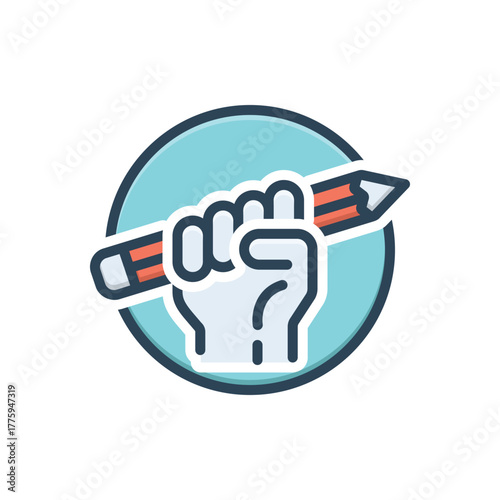 Color illustration icon for education reform