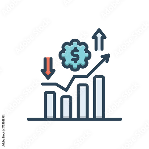 Color illustration icon for economic empowerment