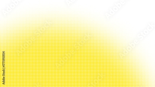Halftone yellow dots element on transparent background