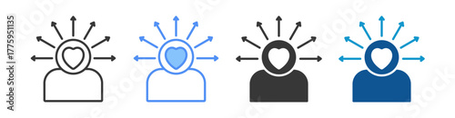 Self Awareness Icon Set Multiple Style Collection