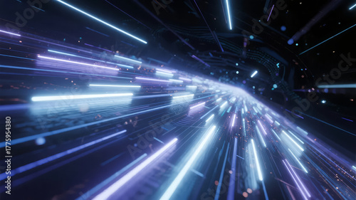 Technology data light speed shuttle information superhighway network background