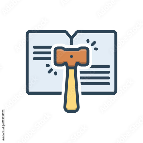 Color illustration icon for code of conduct