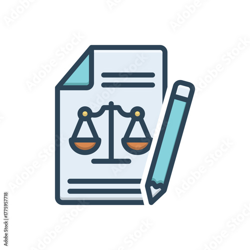 Color illustration icon for code of conduct