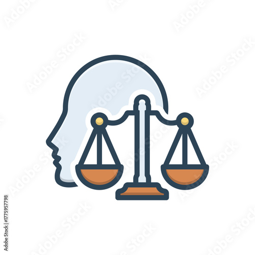 Color illustration icon for corporate ethics