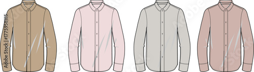 Variety of Fashionable Shirts in Different Colors A Stylish Clothing Collection for Versatile Wear