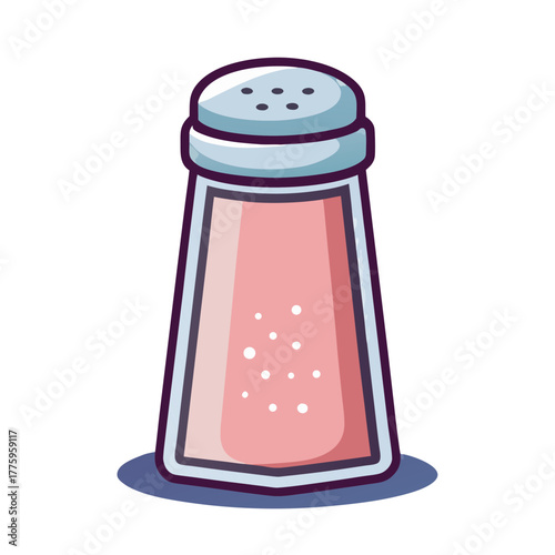 a salt or pepper shaker with a transparent glass body, no background vector file.