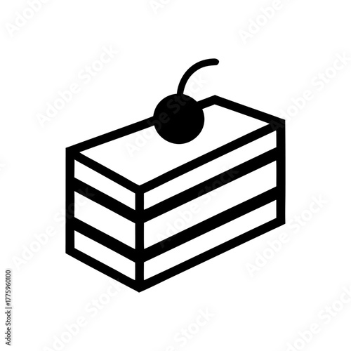 A slice of cake with cream and cherry — representing sweetness and celebration.