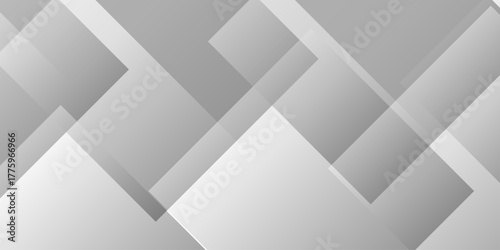 Minimal vector creative digital gradient element abstract triangle technology cover web design. vector geometric white and gray space diamond overlapping square cube transparent background.
