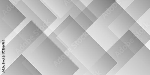 Minimal vector creative digital gradient element abstract triangle technology cover web design. vector geometric white and gray space diamond overlapping square cube transparent background.