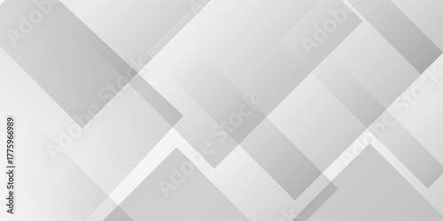 Minimal vector creative digital gradient element abstract triangle technology cover web design. vector geometric white and gray space diamond overlapping square cube transparent background.