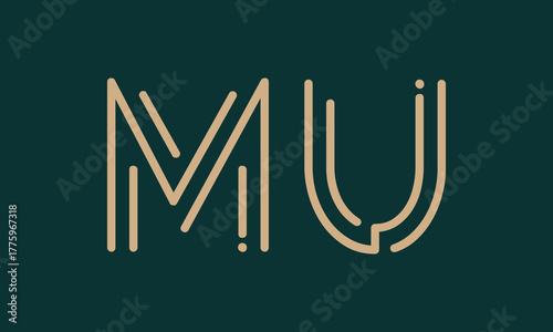 MU M mu initial logo | initial based abstract modern minimal creative logo, vector template image. luxury logotype logo, real estate homie logo. typography logo. initials logo