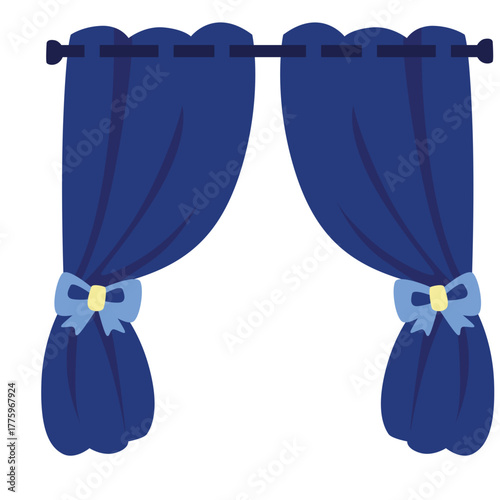 Symmetrical red theater curtain with clean pleats, suitable for formal events, weddings, or stage presentations.