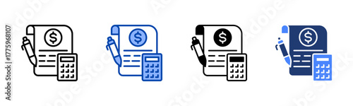 Assessment icon set multiple style collection