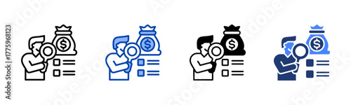 Tracking icon set multiple style collection