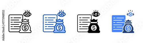 Control icon set multiple style collection