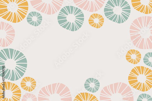 Hand drawn flat natural abstract shapes