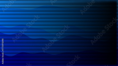 Abstract background featuring horizontal lines in shades of blue and dark gradient